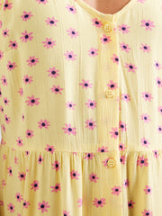 Pieces Evie Dress - French Vanilla/Flower