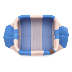 Emma Clutch Bag - Ecru/Blue Stripe