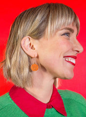 Golden Sun and Moon Earrings