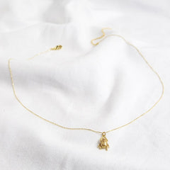 Lisa Angel - Worn Gold Bug Necklace