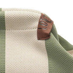 Emma Clutch Bag - Ecru/Khaki Stripe