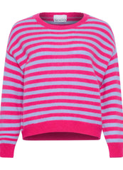 Noella Juliana Knit Jumper - Pink/Blue Stripe