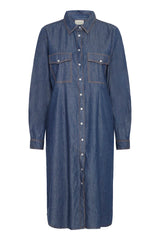 Fransa Larissa Blue Denim Dress