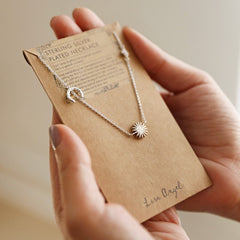 Lisa Angel Sun and Moon Chain Necklace in Silver