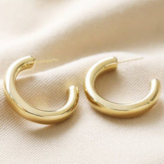 Lisa Angel Large Chunky Hoop Earrings in Gold