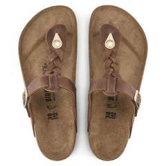 Birkenstock Gizeh Oiled Leather Sandals - Cognac