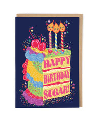 ‘Happy Birthday Sugar’ Birthday Card - Cath Tate Cards