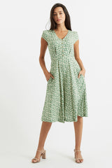 Louche Cathleen Periwinkle Print Midi Dress