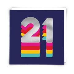 Redback Silver 21st Birthday Card