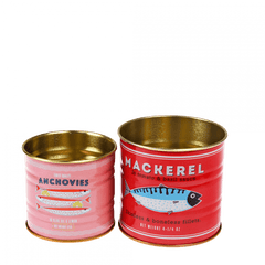 Rex London - Mini Mackerel/Anchovies Storage Tins - Set Of Two