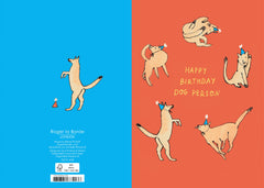 Roger La Borde Dogs In Blue Hats Birthday Card