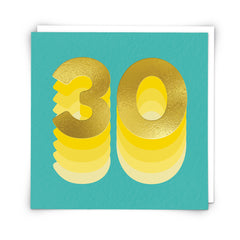 Redback Cards Yellow 30th Birthday Card