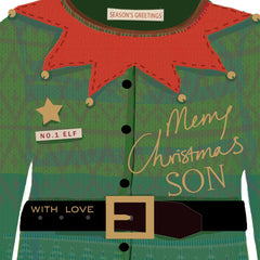 Real & Exciting Designs Christmas Card - Son Elf