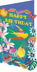 Roger La Borde Lazer Tropical Happy Birthday Card