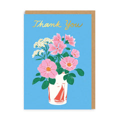 Ohh Deer - Thank You Floral Vase Greeting Card