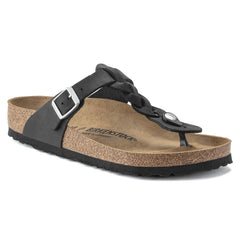 Birkenstock Gizeh Oiled Leather Sandals - Black