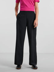 Pieces High Waisted Trousers - Black