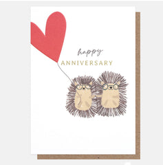Caroline Gardner - Hedgehogs Anniversary Card
