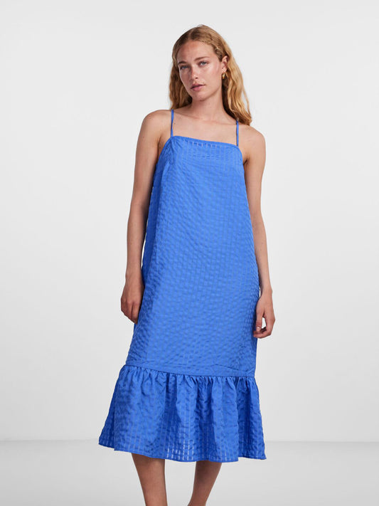 Pieces Sunny Midi Dress - Cornflower Blue 1089