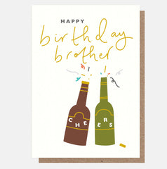 Caroline Gardner Bottles Birthday Card For Brother
