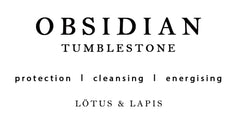 Lotus & Lapis Obsidian Tumblestone