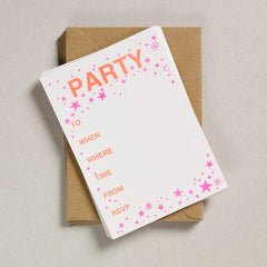 Petra Boase Party Invite Riso Cards - Pack of 12