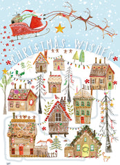 Real & Exciting Designs Christmas Card - Gingerbread Town