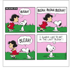 Snoopy Bleah Bleah Square Card