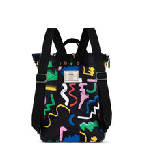 Roka Canfield B Medium Sustainable Miss Pom Pom Scribble Print Backpack