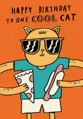 Roger La Borde Happy Birthday Cool Cat Card