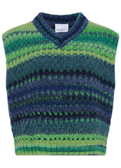 Noella Gio Knit Vest - Green Mix