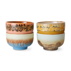 HKliving 70’s Ceramics Noodle Bowls Set - Seabreeze