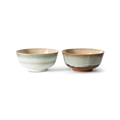 HKLIVING 70s Ceramics Ramen Bowls Verge - Set of 2