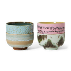 HKLIVING 70s Ceramics Noodle Bowls Dada - Set of 4
