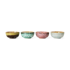 HKLIVING 70s Ceramics XS Bowls Modernist - Set of 4