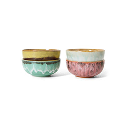 HKLIVING 70s Ceramics XS Bowls Modernist - Set of 4