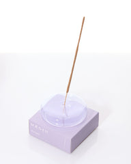 Maegen Dimple Glass Incense Holder -Lavender