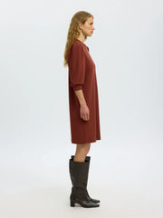 Selected Women Tenny Sweat Dress - Cherry Mahogany