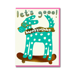 1973 Skate Dog Birthday Card