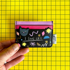 House of Disaster - Small Talk “I love cats…and credit cards” Card Holder