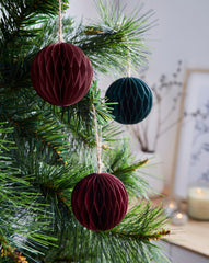 Sass & Belle Red Tree and Diamond Hanging Decoration