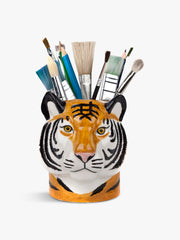 Quail Ceramic Tiger Pencil Pot