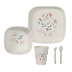The Little Dutch - Bamboo Tableware Set Spring Flowers