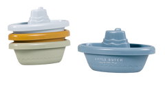 The Little Dutch - Stackable Bath Boats Blue