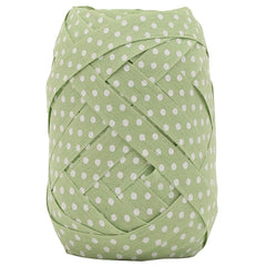 Bio-degradable Dotted Cotton Ribbon Egg - ECO Nature Pack Stars - Green