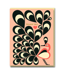 Feather Bird Thank You Card - 1973