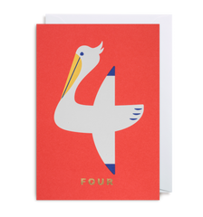 Number Four Pelican Card - Lagom Design