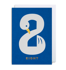 Number Eight Swan Card - Lagom Design