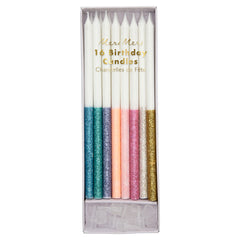 Meri Meri Birthday Candle - Multicolour Dipped Glitter