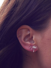 Alex Monroe Asymmetric Dandelion Fluff Earrings